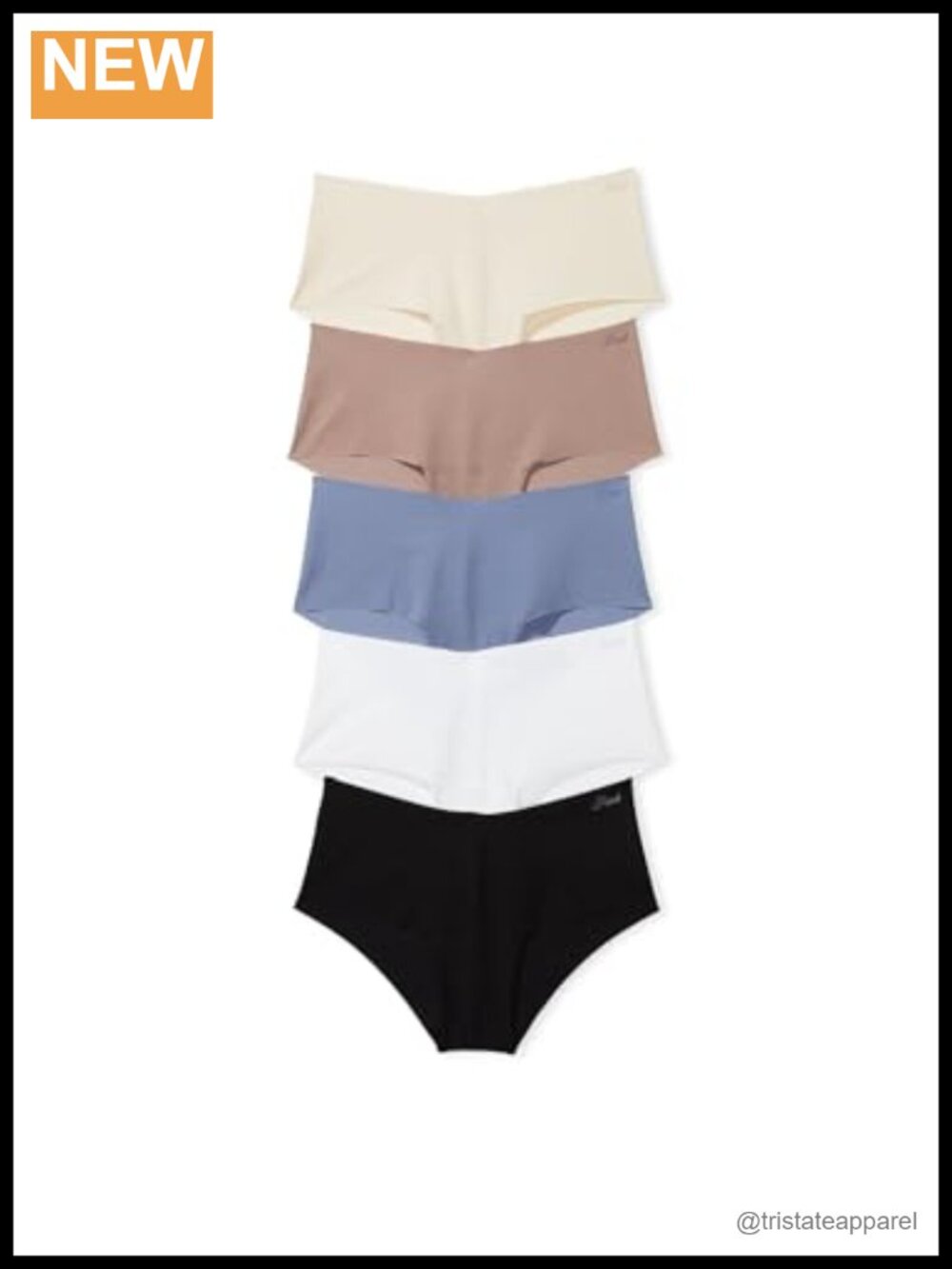 No Show Cheeky Underwear Seamless Low Rise Panties 5 Pack